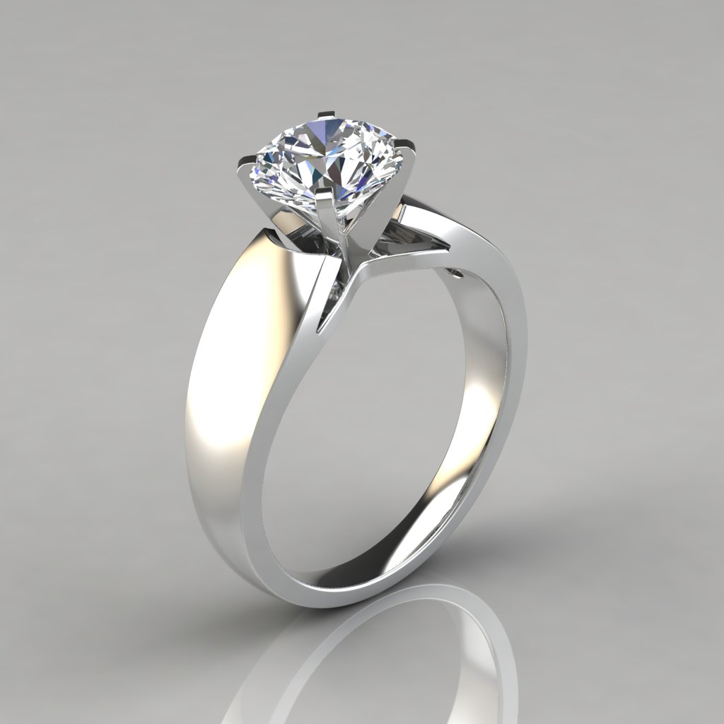 Gabriel Fashion 14K White Gold Layered Wide Band Diamond Ring LR51551W44JJ  - Park Place Jewelers