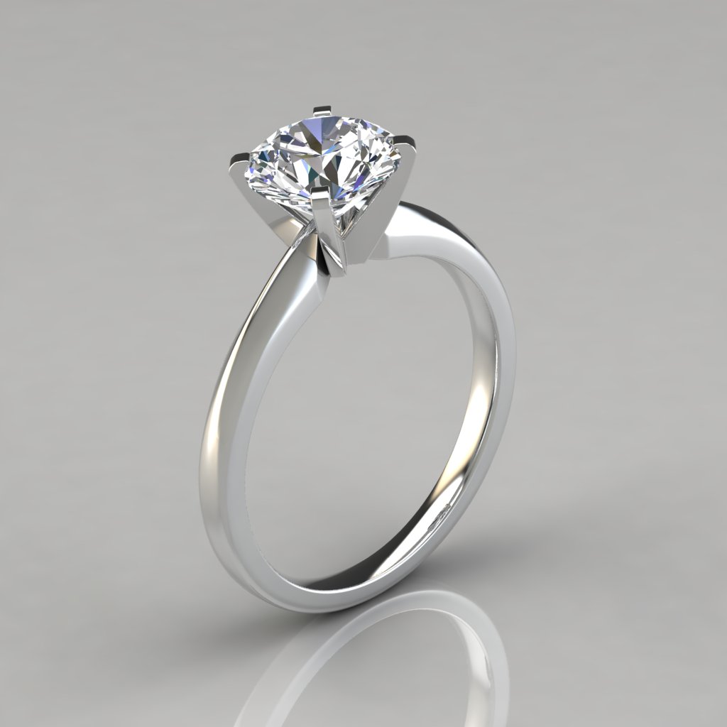 1.8 carat circle diamond simple solitaire ring 1940