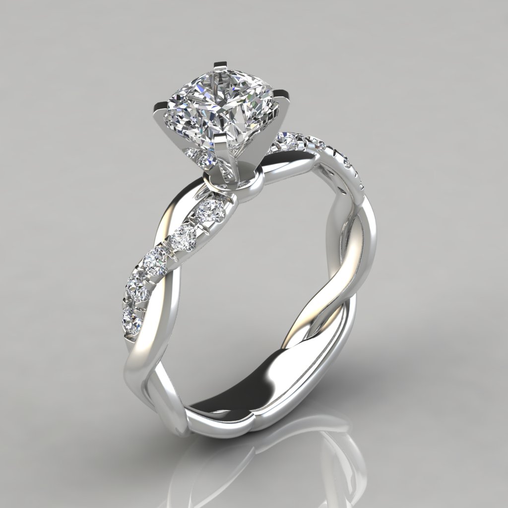 Order White Gold Zirconia Wedding Ring Pure Charm 4 mm | GLAMIRA.com