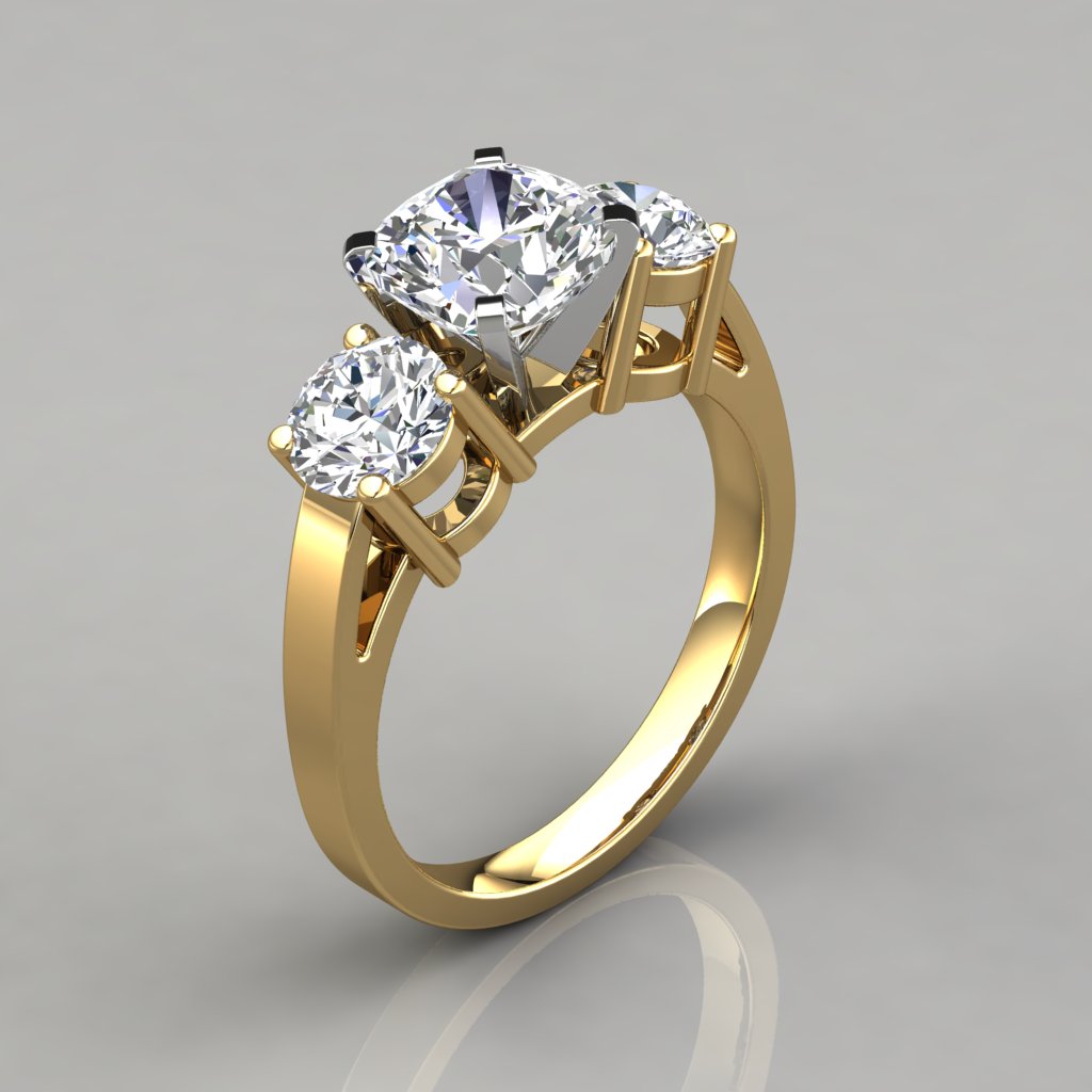 Stuller Three-Stone Ring 122211:60000:P PL - Fashion Rings | John E. Koller  Jewelry Designs | Owasso, OK